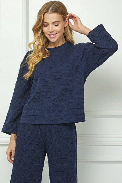 Quilted Casual Cropped SET