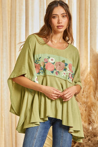 Poncho Knit Embroidery Top