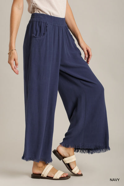 Frayed Wide Leg Pant