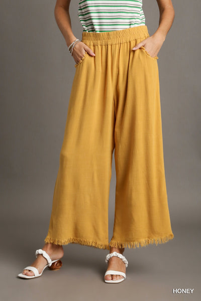 Frayed Wide Leg Pant