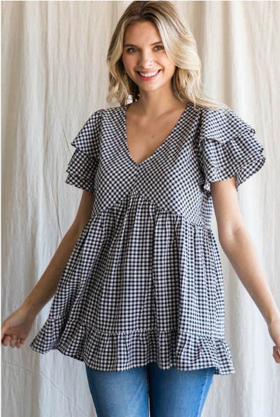 Peggy Gingham Top