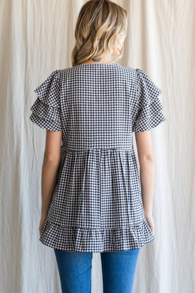 Peggy Gingham Top