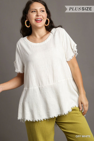 PL Emily Frayed Hem Top