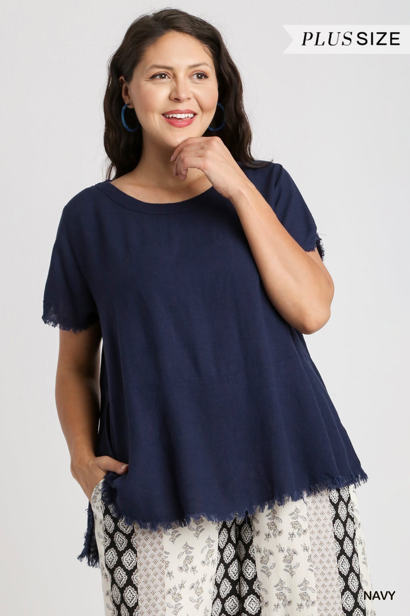 PL Emily Frayed Hem Top