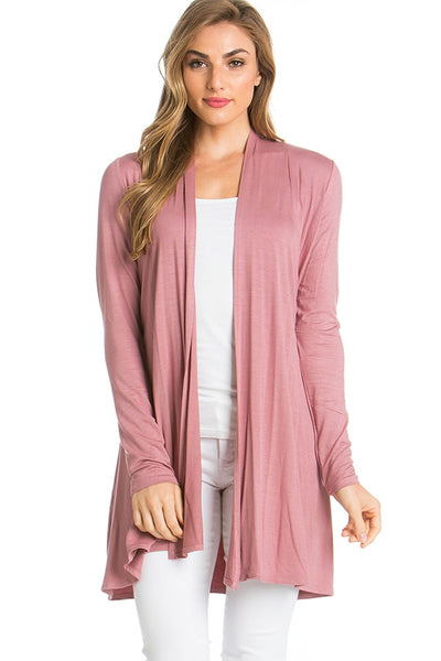 Open Front Draped Cardigan