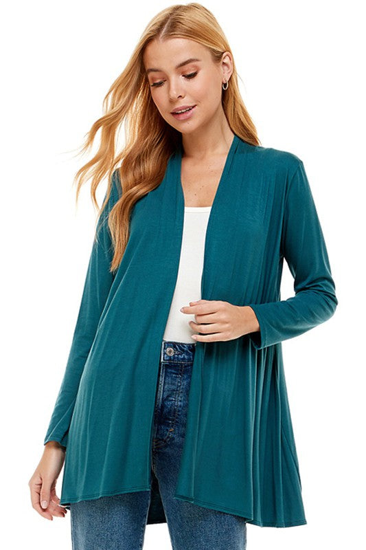 Open Front Draped Cardigan