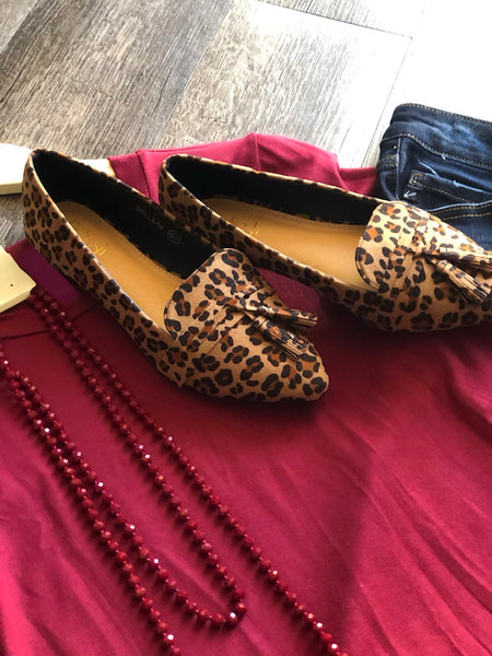 Cheetah Pointed Toe Flats